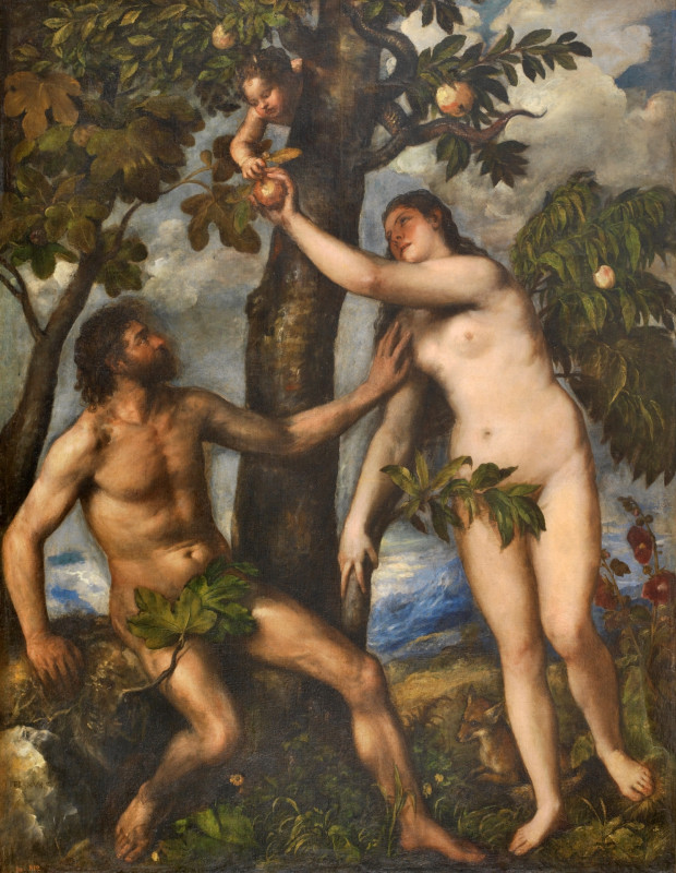 Tiziano, Adamo ed Eva nel Paradiso terrestre, ca. 1515, Museo del Prado